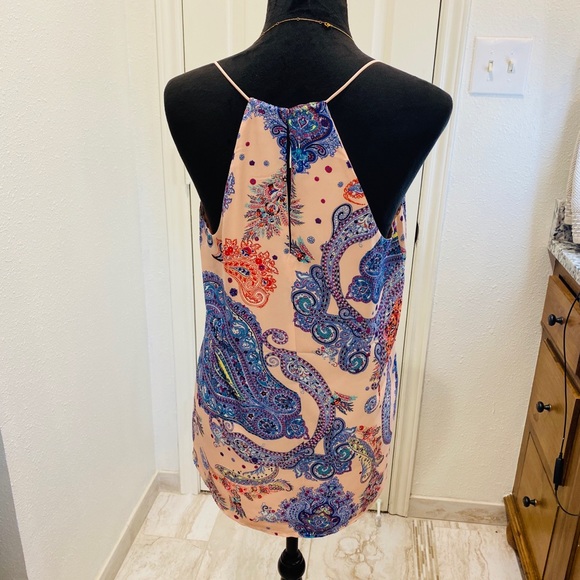 EXPRESS pink/blue reversible paisley tank/cami - Picture 7 of 12
